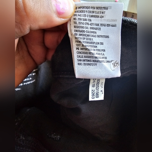 American Eagle Women's Black Faded Stretch Jegging - Picture 9 of 12